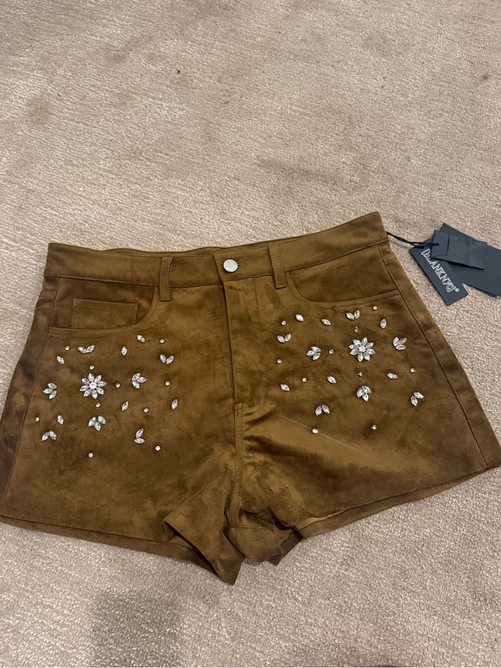 BLANKNYC Studded Suede Shorts